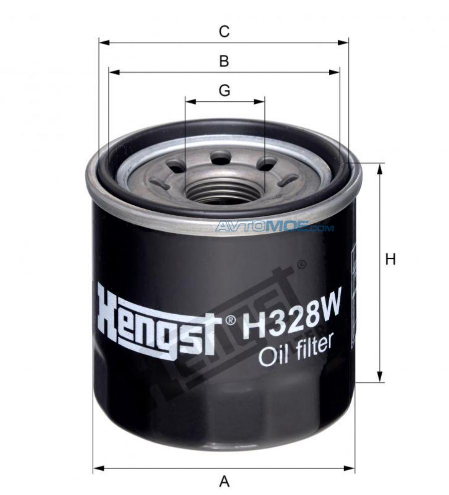 Фильтр масляный H328W HENGST H328W