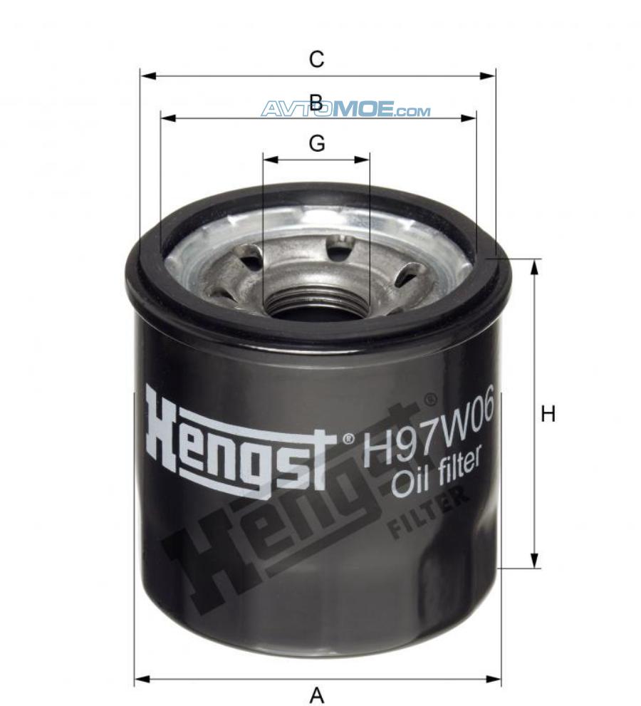 Фильтр масляный H97W06 HENGST H97W06