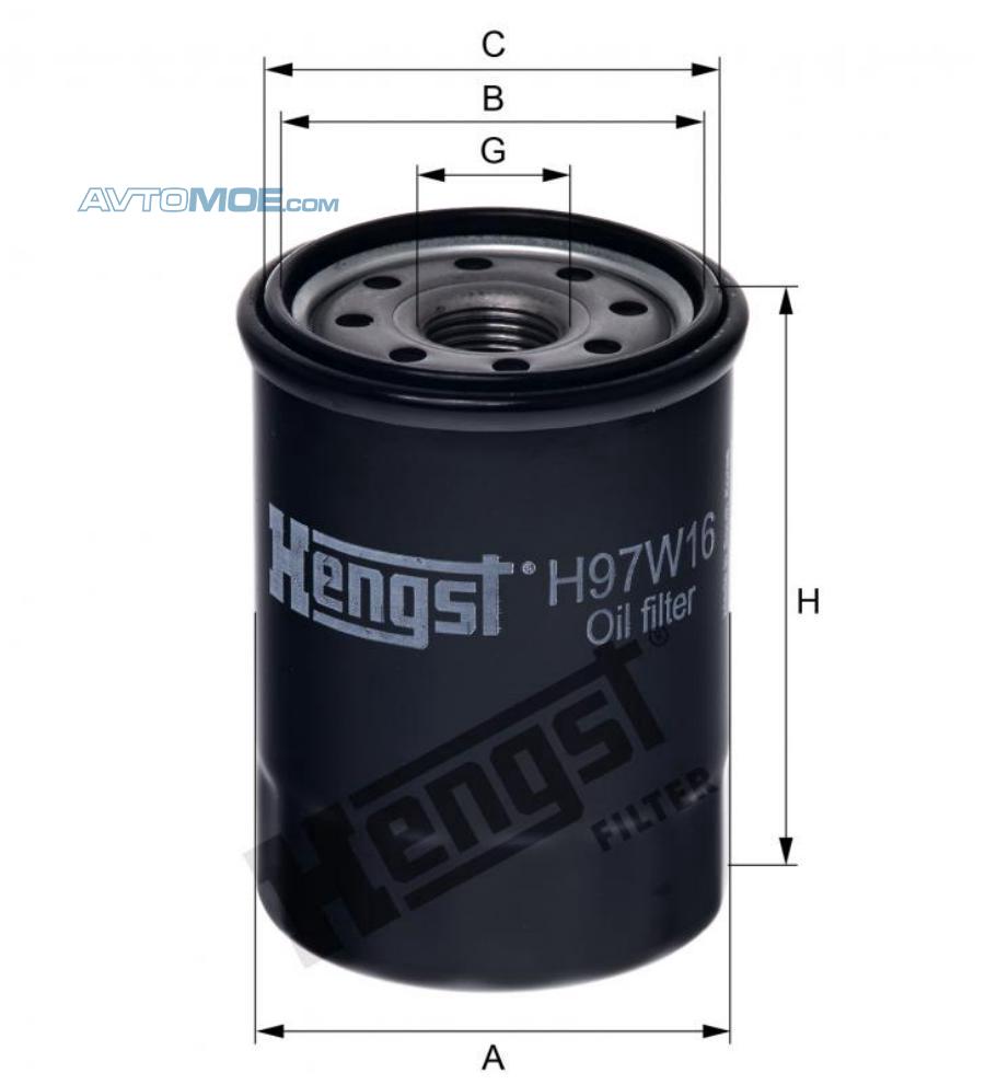 Фильтр масляный H97W16 HENGST H97W16