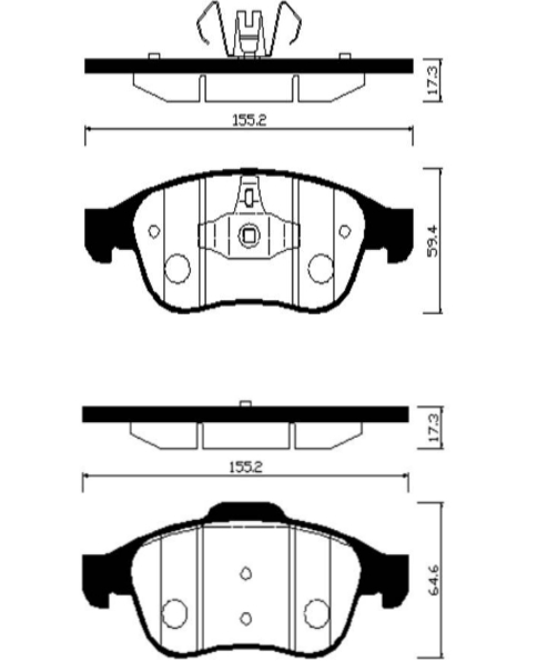 Колодки тормозные HP3009 HSB HP3009