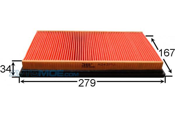 Фильтр воздушный A243PU JS ASAKASHI A243PU
