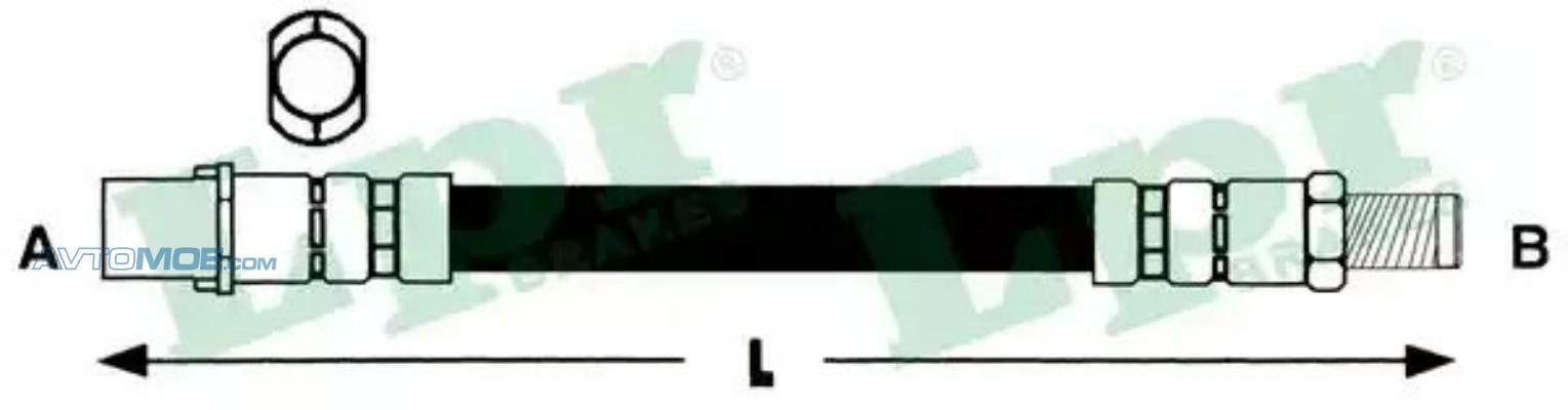 Шланг тормозной 6T46904 LPR 6T46904