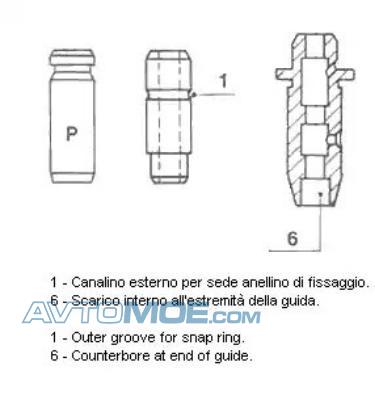 Направляющая клапана 01S2853 METELLI 01S2853