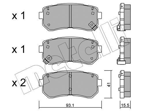 Колодки тормозные 2207250 METELLI 2207250
