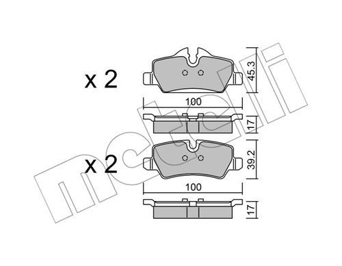 Колодки тормозные 2210140 METELLI 2210140
