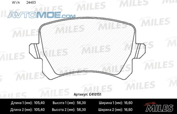 Колодки тормозные E410151 MILES E410151