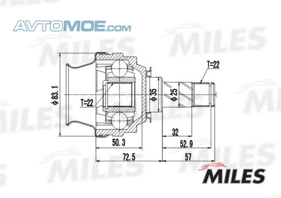 ШРУС внутренний GA10021 MILES GA10021
