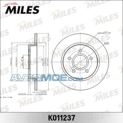 Диск тормозной K011237 MILES K011237