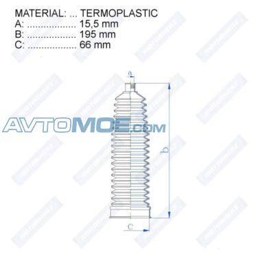 Пыльник рейки рулевой RDZ0467MG MOTORHERZ RDZ0467MG