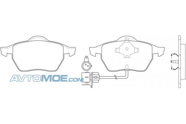 Колодки тормозные PN0300W NIBK PN0300W