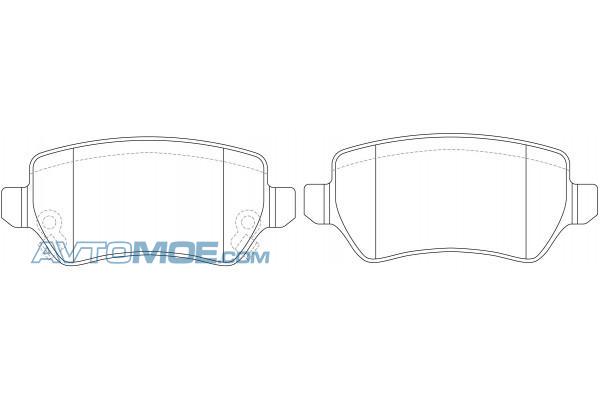 Колодки тормозные PN0329 NIBK PN0329