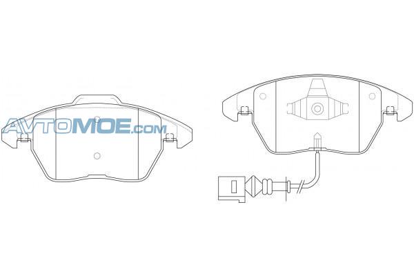 Колодки тормозные PN0348W NIBK PN0348W