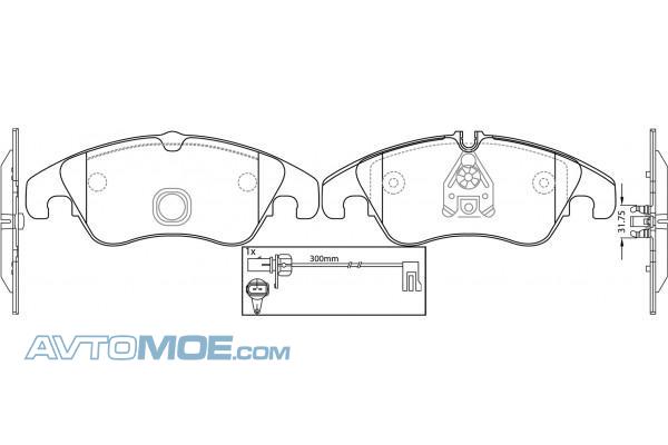 Колодки тормозные PN0477W NIBK PN0477W