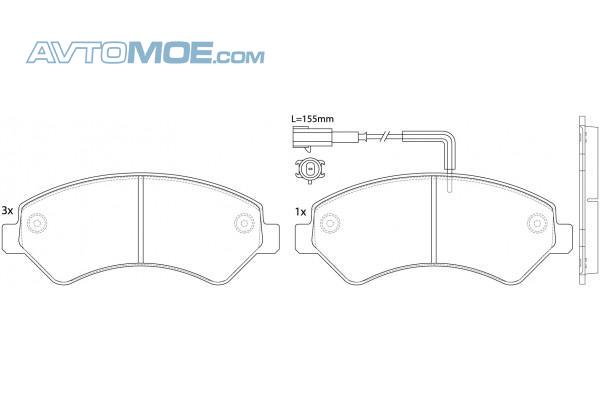 Колодки тормозные PN0516W NIBK PN0516W