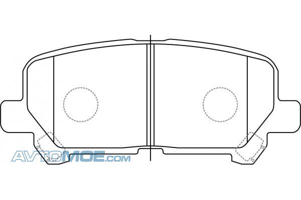Колодки тормозные PN28002 NIBK PN28002