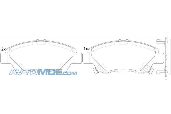 Колодки тормозные PN8868 NIBK PN8868