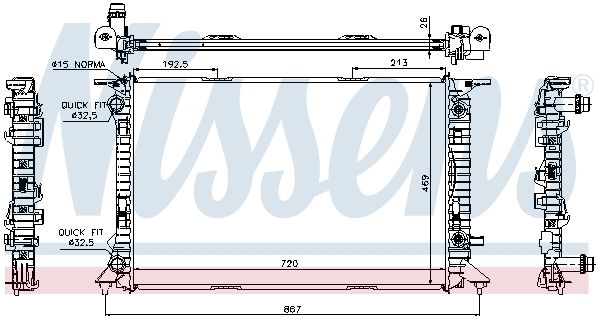 Радиатор охлаждения 60321 NISSENS 60321