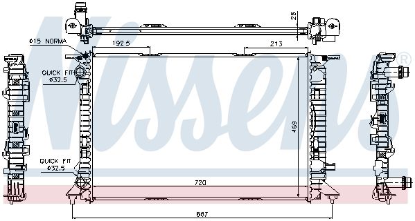 Радиатор охлаждения 60323 NISSENS 60323