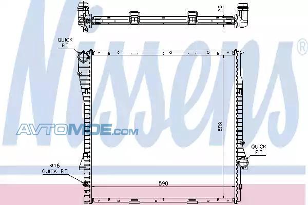 Радиатор охлаждения 60788A NISSENS 60788A