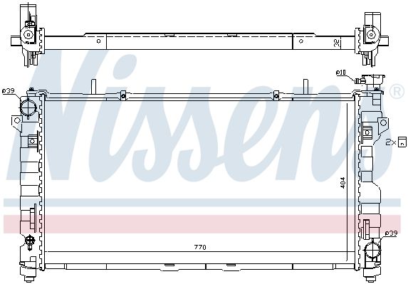 Радиатор охлаждения 61025 NISSENS 61025