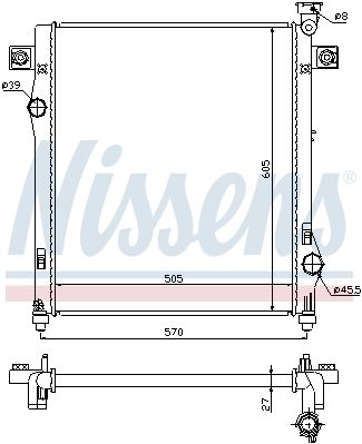 Радиатор охлаждения 61030 NISSENS 61030