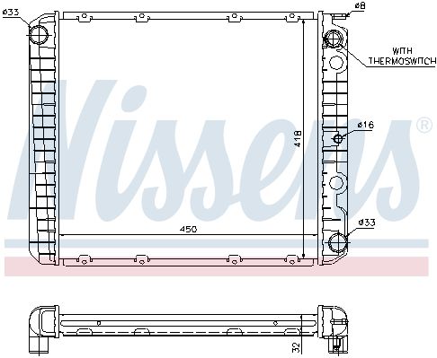 Радиатор охлаждения 65525A NISSENS 65525A