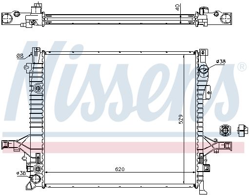 Радиатор охлаждения 65613A NISSENS 65613A