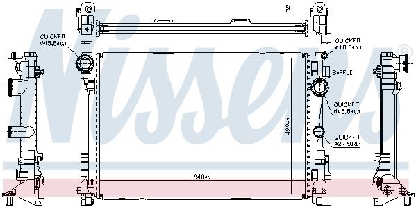 Радиатор охлаждения 67167 NISSENS 67167