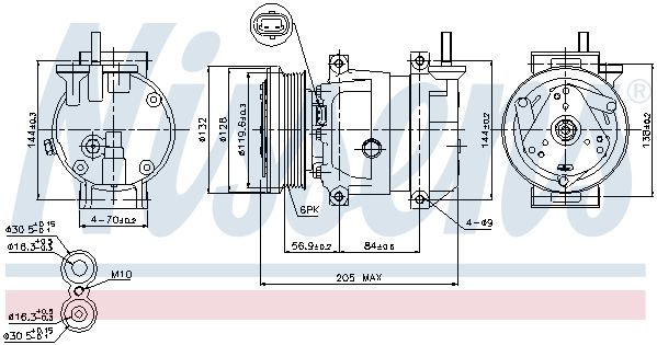 Компрессор кондиционера 89221 NISSENS 89221