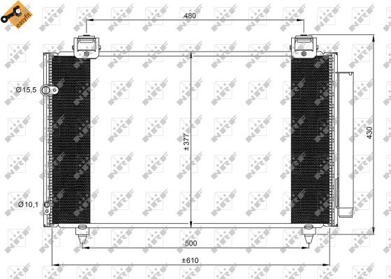Радиатор кондиционера 35861 NRF 35861