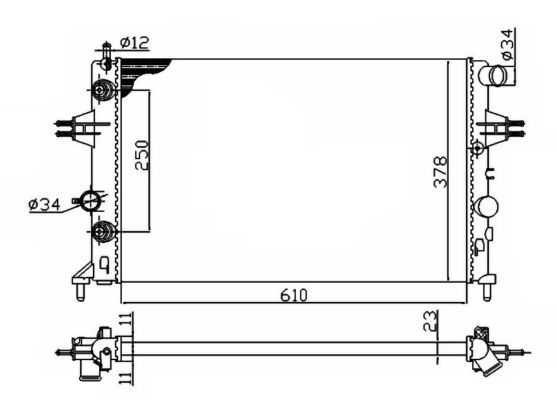 Радиатор охлаждения 50562A NRF 50562A