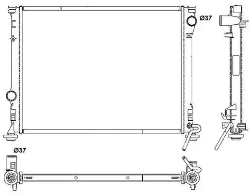 Радиатор охлаждения 53041 NRF 53041