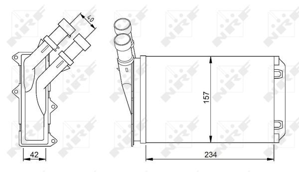 Радиатор отопителя 54308 NRF 54308