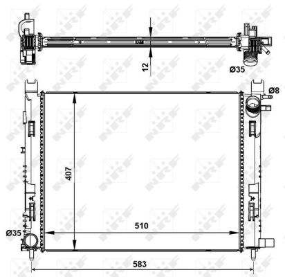 Радиатор охлаждения 58444 NRF 58444