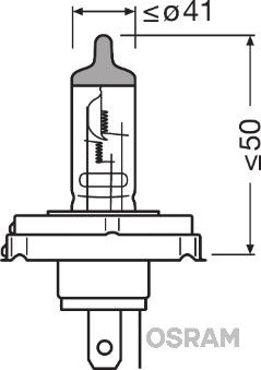 Лампа галогеновая R2 OSRAM 64183