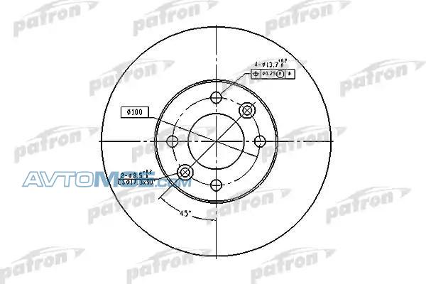 Диск тормозной PBD1032 PATRON PBD1032
