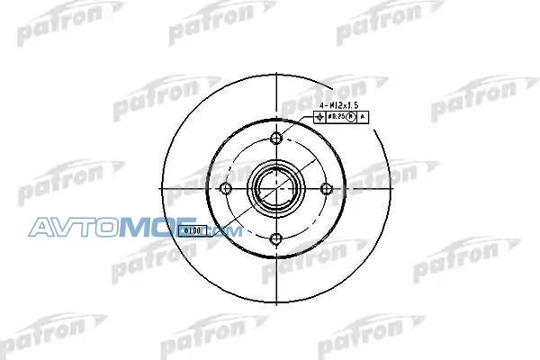 Диск тормозной PBD1529 PATRON PBD1529