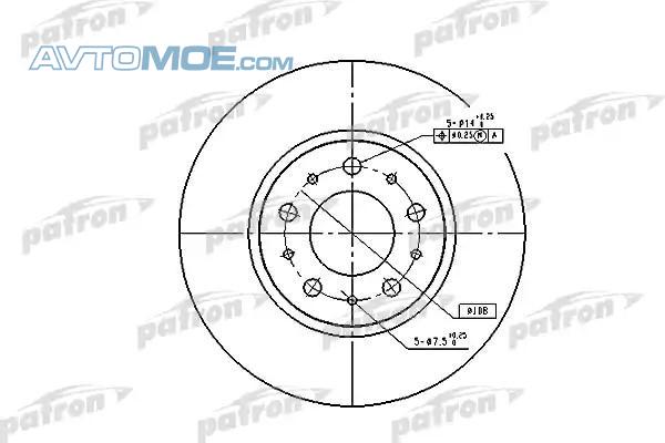 Диск тормозной PBD1697 PATRON PBD1697