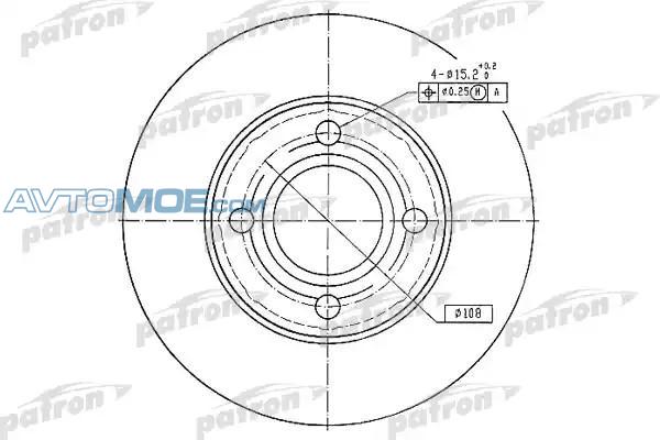 Диск тормозной PBD2599 PATRON PBD2599