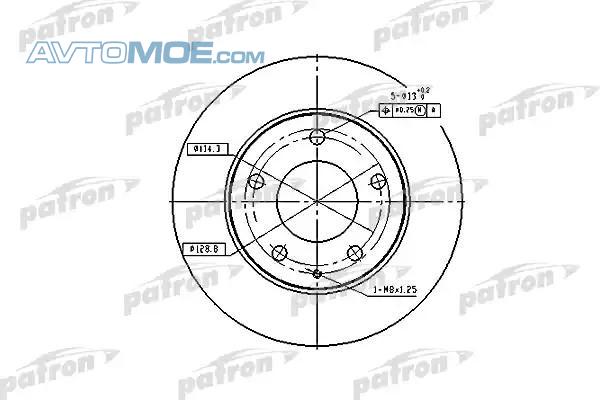 Диск тормозной PBD2704 PATRON PBD2704