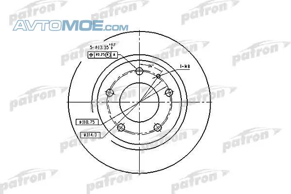 Диск тормозной PBD2705 PATRON PBD2705