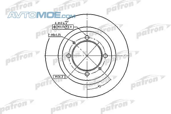 Диск тормозной PBD2784 PATRON PBD2784