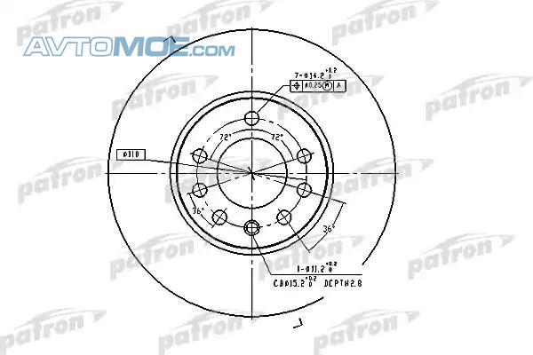 Диск тормозной PBD4048 PATRON PBD4048
