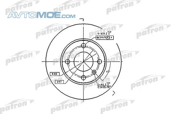 Диск тормозной PBD4050 PATRON PBD4050