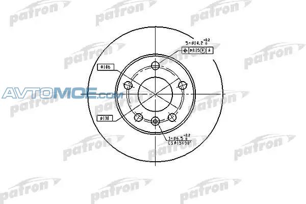 Диск тормозной PBD4051 PATRON PBD4051