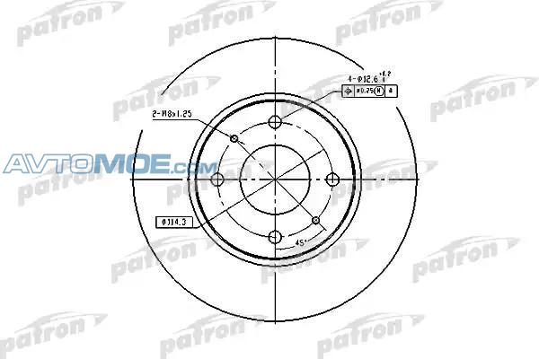 Диск тормозной PBD4054 PATRON PBD4054