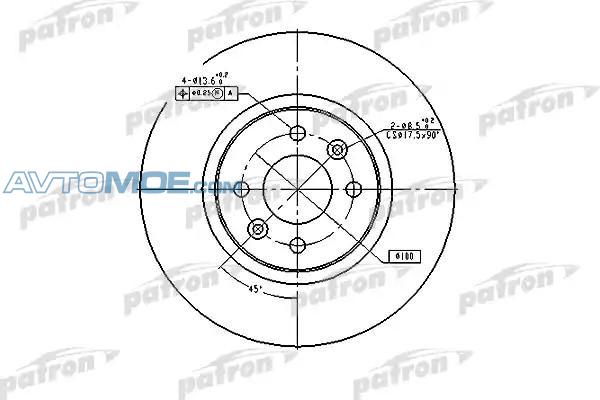 Диск тормозной PBD4110 PATRON PBD4110