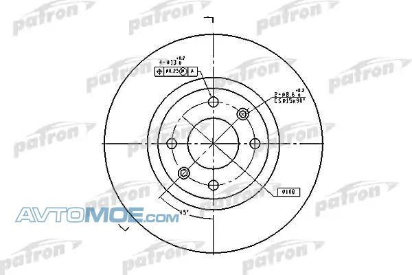 Диск тормозной PBD4183 PATRON PBD4183