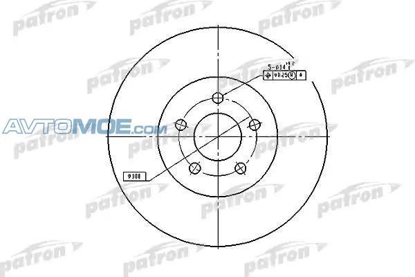 Диск тормозной PBD5381 PATRON PBD5381