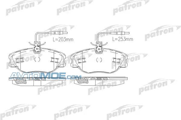 Колодки тормозные PBP1000 PATRON PBP1000